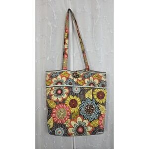 Vera Bradley Flower Shower Summer Floral Quilted Tote Carry Bag